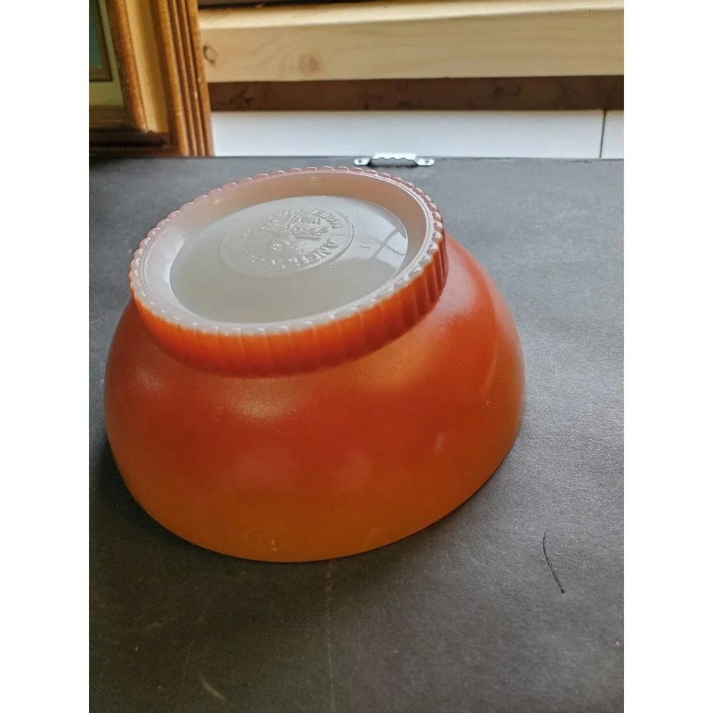 Bowl Anchor Hocking Fire King Ombre Two Tone Orange Cereal Soup Chili 5